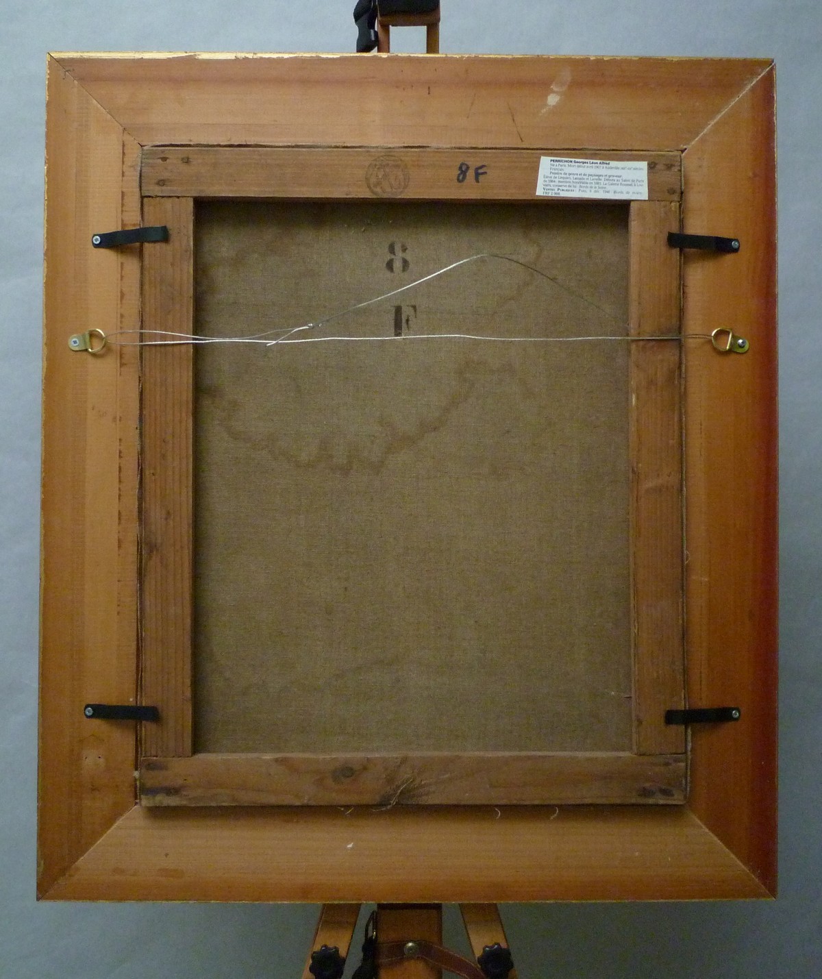 Tableau huile sur toile, Paysage de campagne, par G. Perrichon, seconde moitié XIXème siècle